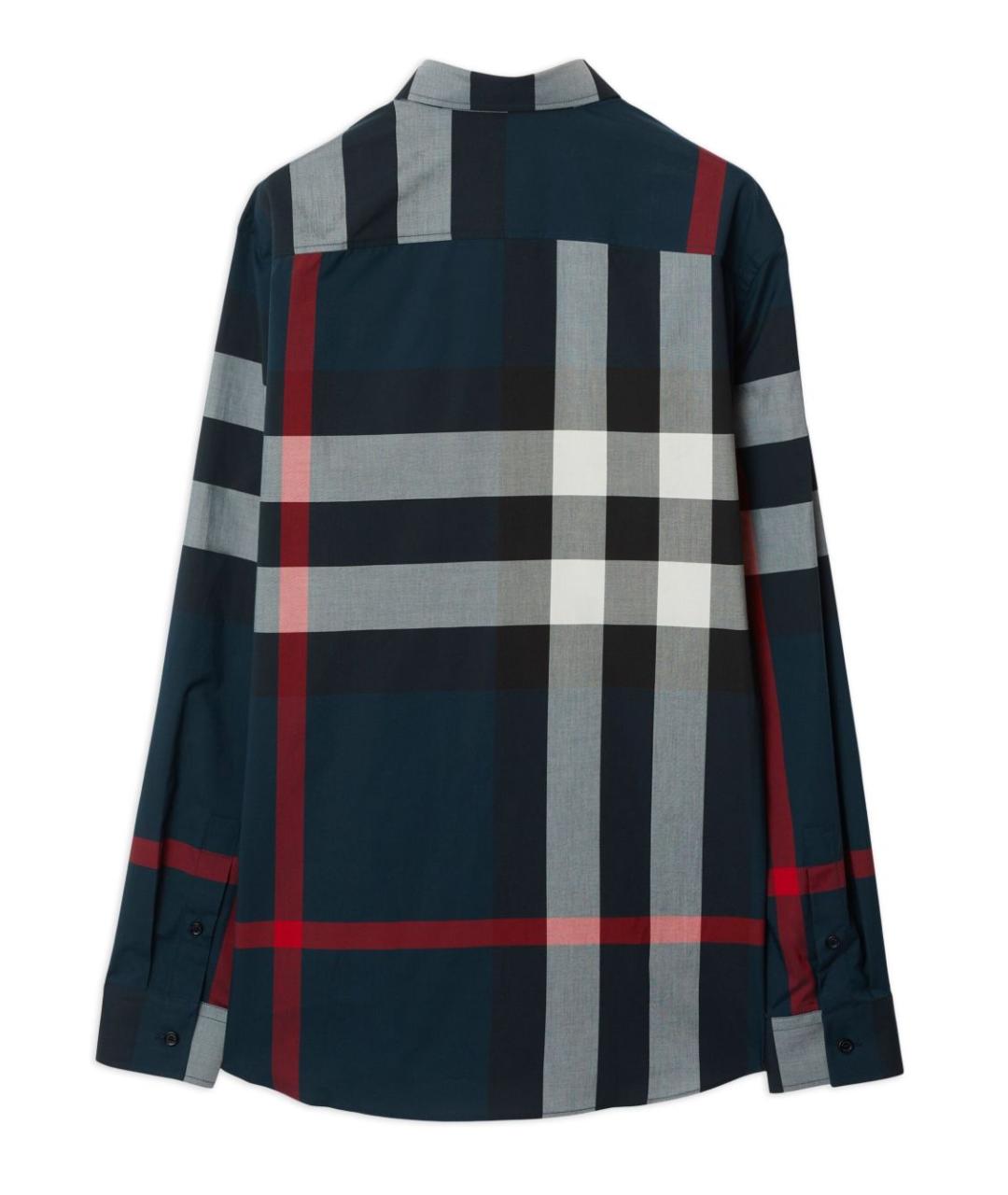 BURBERRY Синяя хлопковая кэжуал рубашка, фото 2