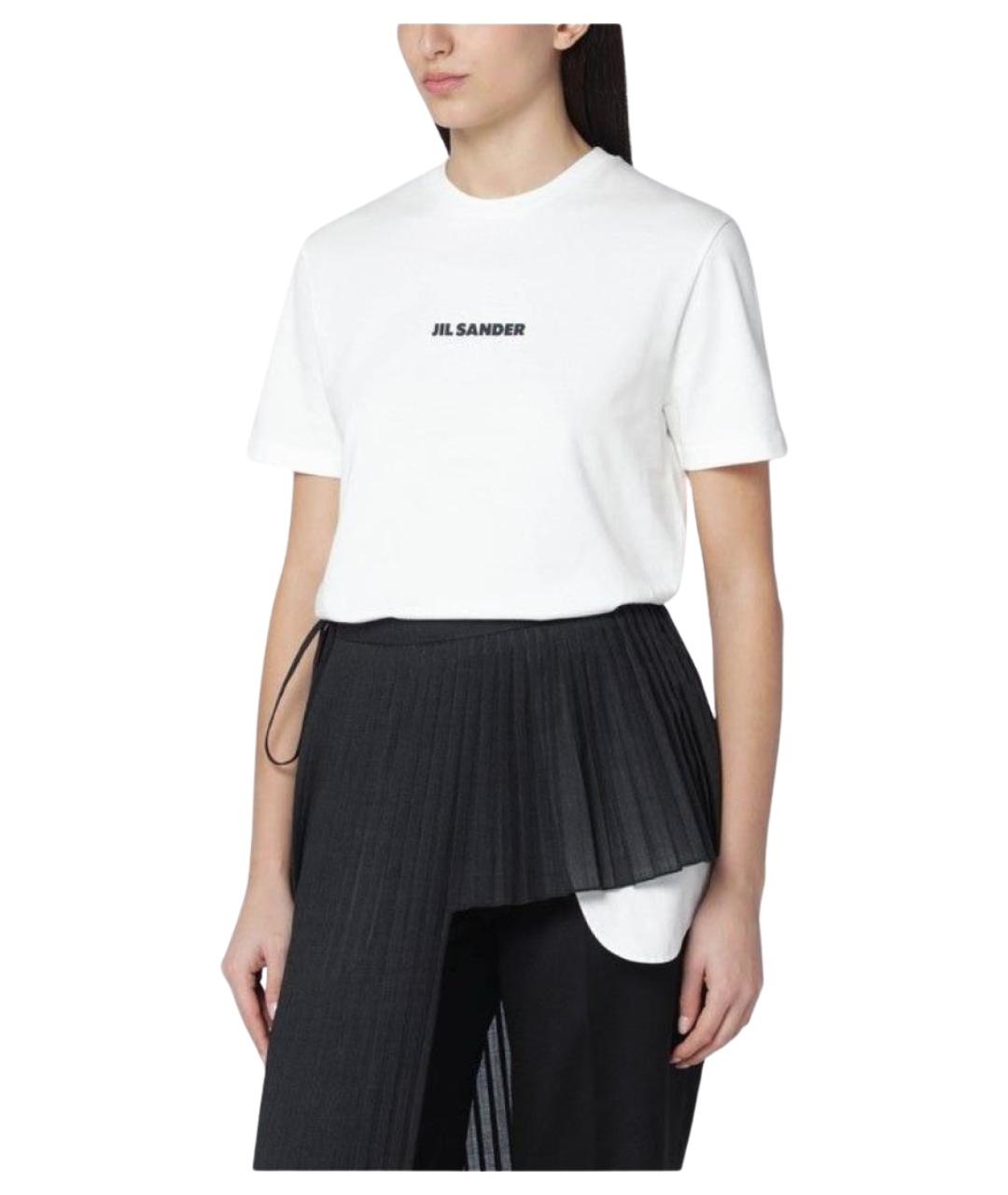 JIL SANDER Белая хлопковая футболка, фото 1