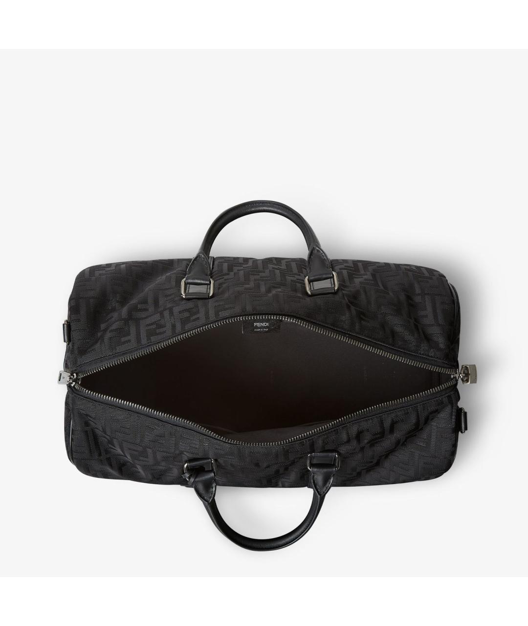 FENDI Черная тканевая сумка на плечо, фото 4