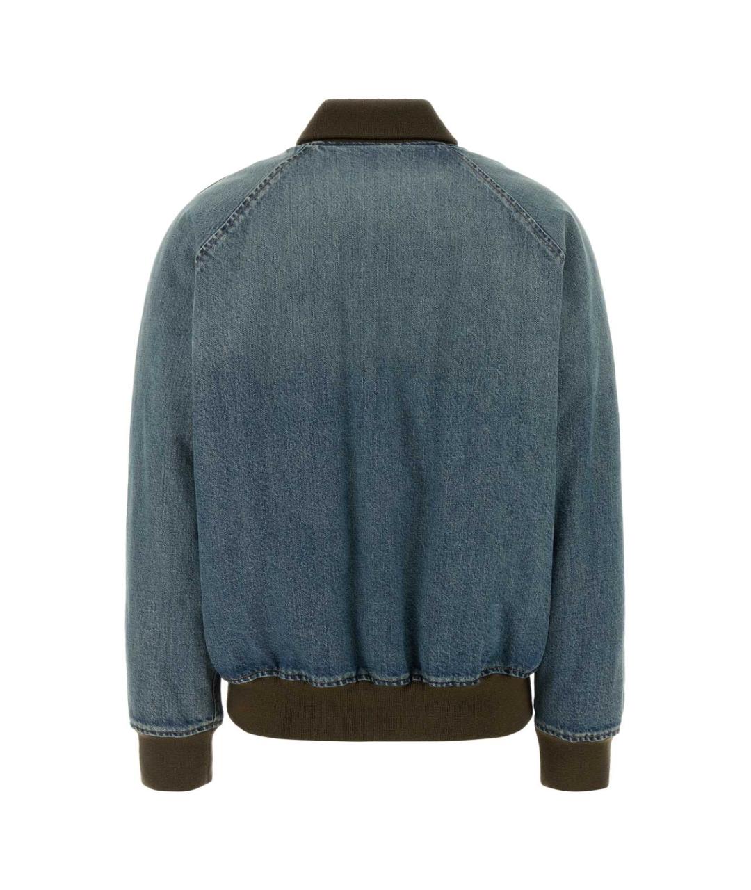 MIU MIU Голубая хлопковая куртка, фото 2