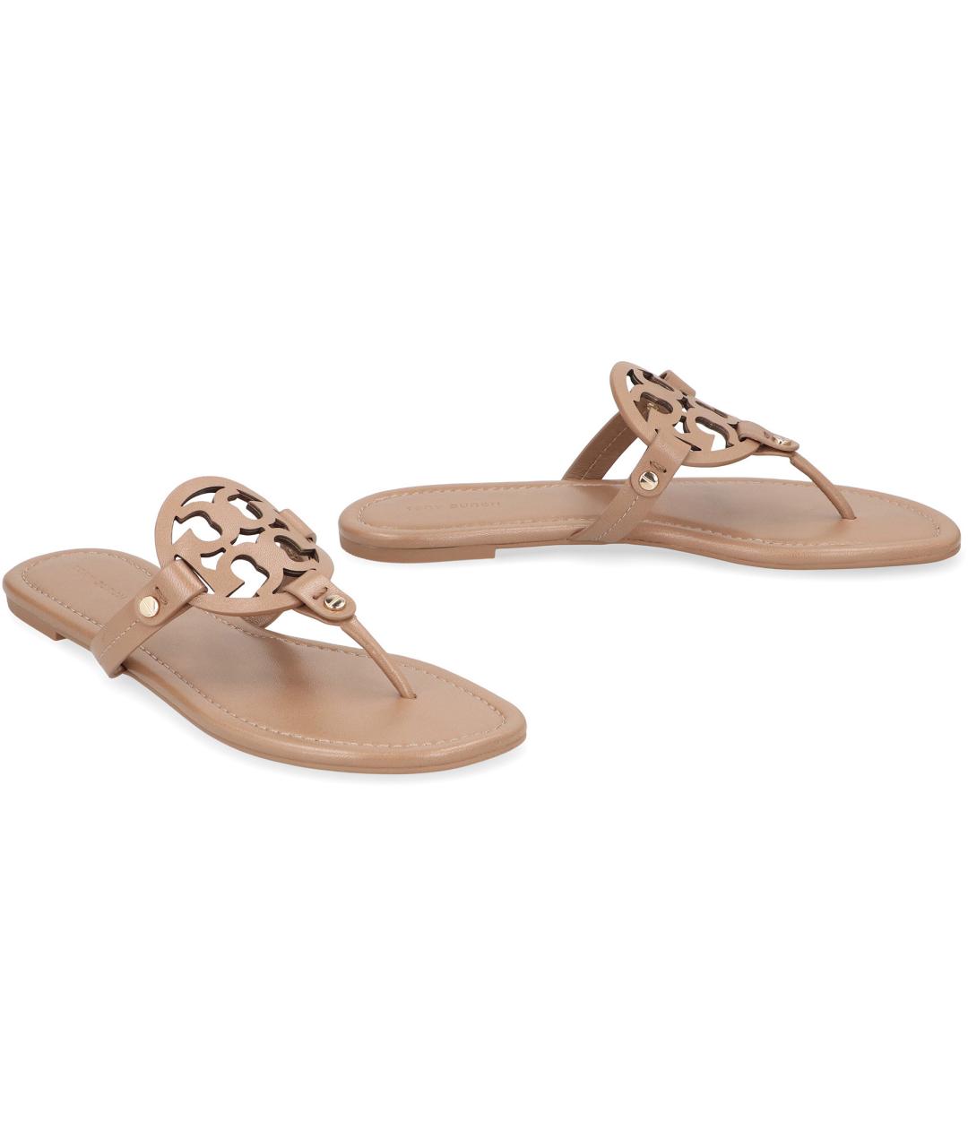 TORY BURCH Бежевые шлепанцы, фото 3