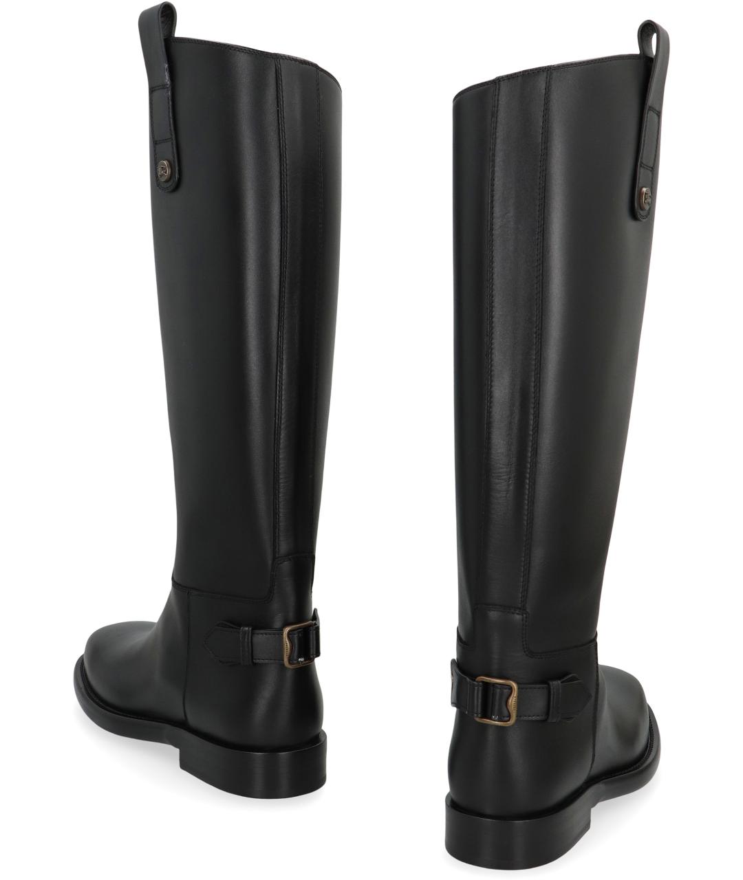 BURBERRY Черные синтетические сапоги, фото 4