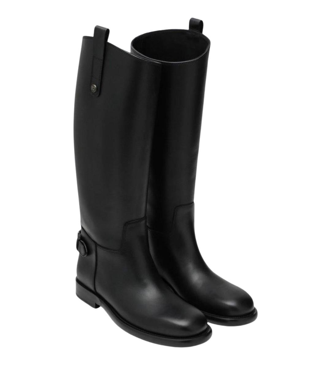 BURBERRY Черные синтетические сапоги, фото 1