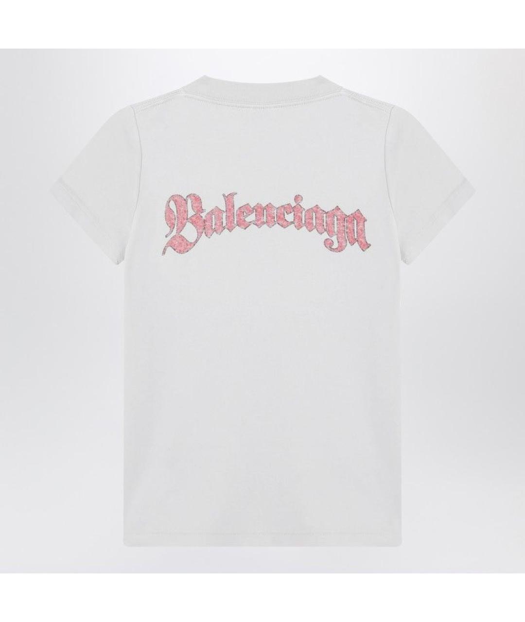 BALENCIAGA Серая хлопковая футболка, фото 2