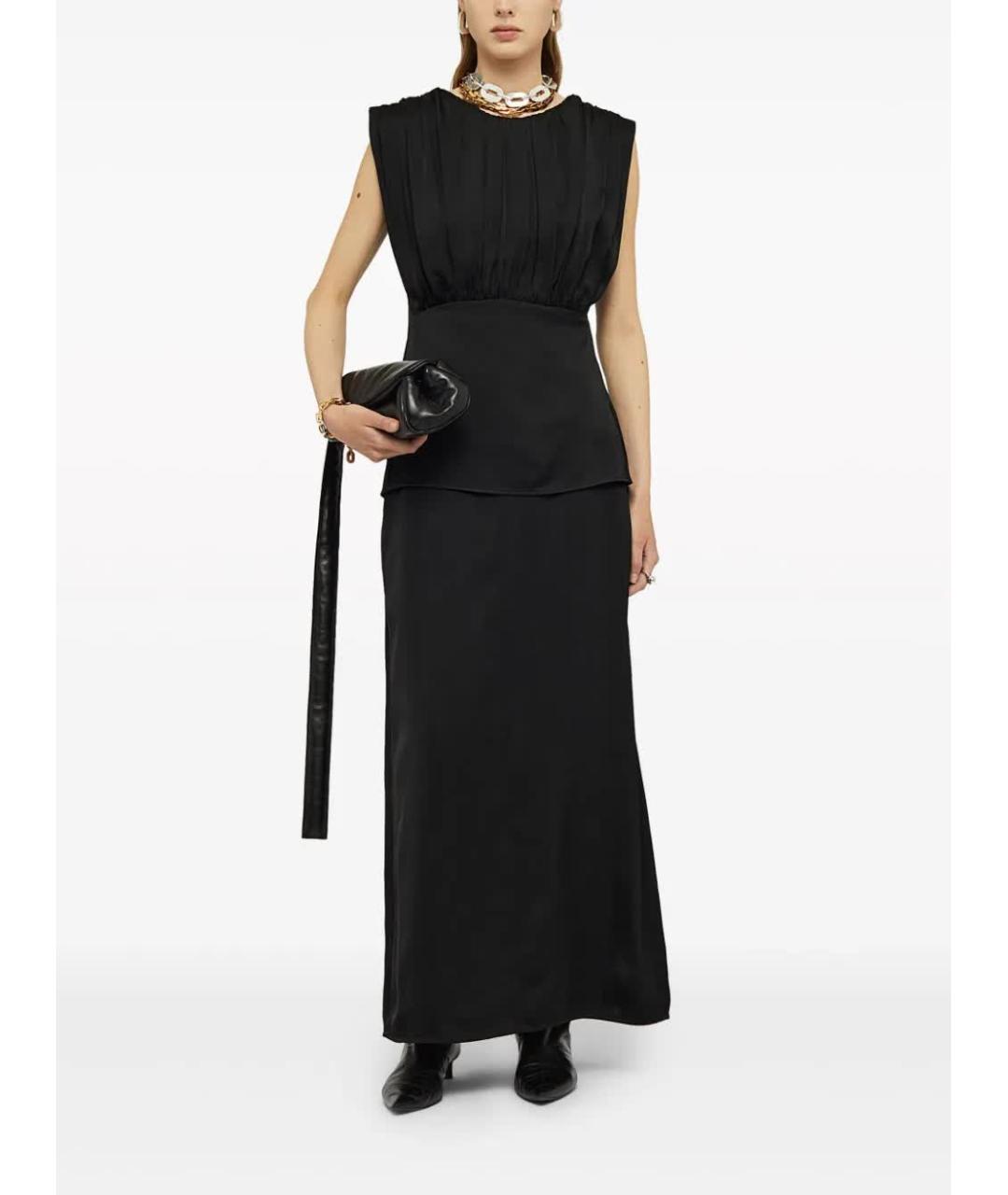JIL SANDER Черная хлопковая футболка, фото 2