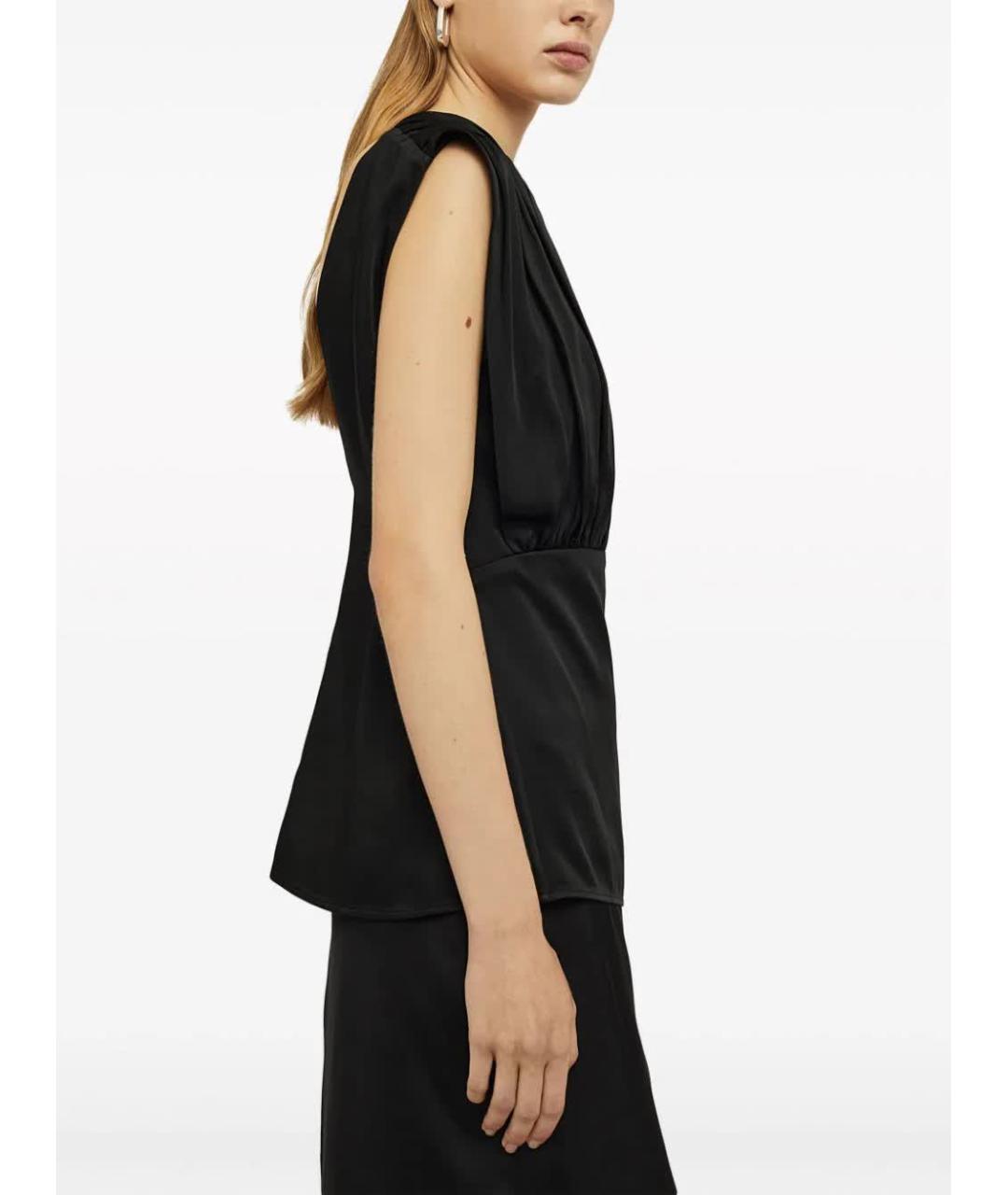 JIL SANDER Черная хлопковая футболка, фото 5
