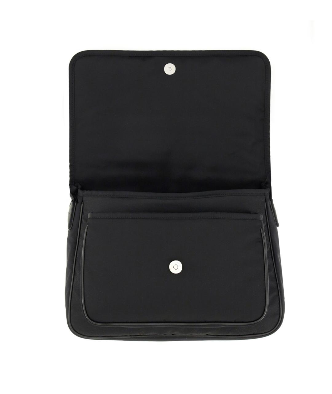 SAINT LAURENT Черная синтетическая сумка на плечо, фото 3