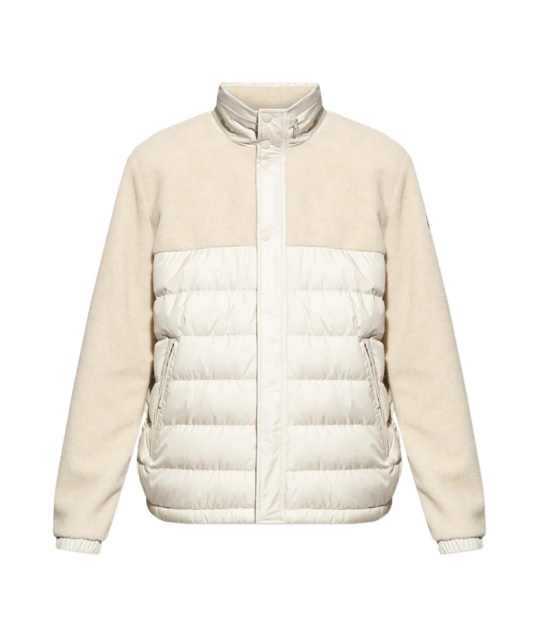 MONCLER Бежевая полиэстеровая куртка, фото 1