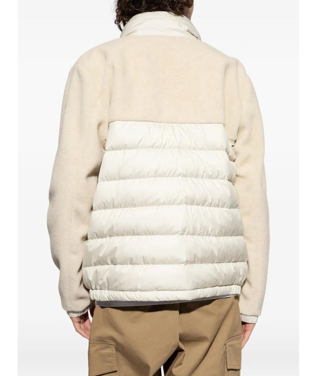 MONCLER Бежевая полиэстеровая куртка, фото 4