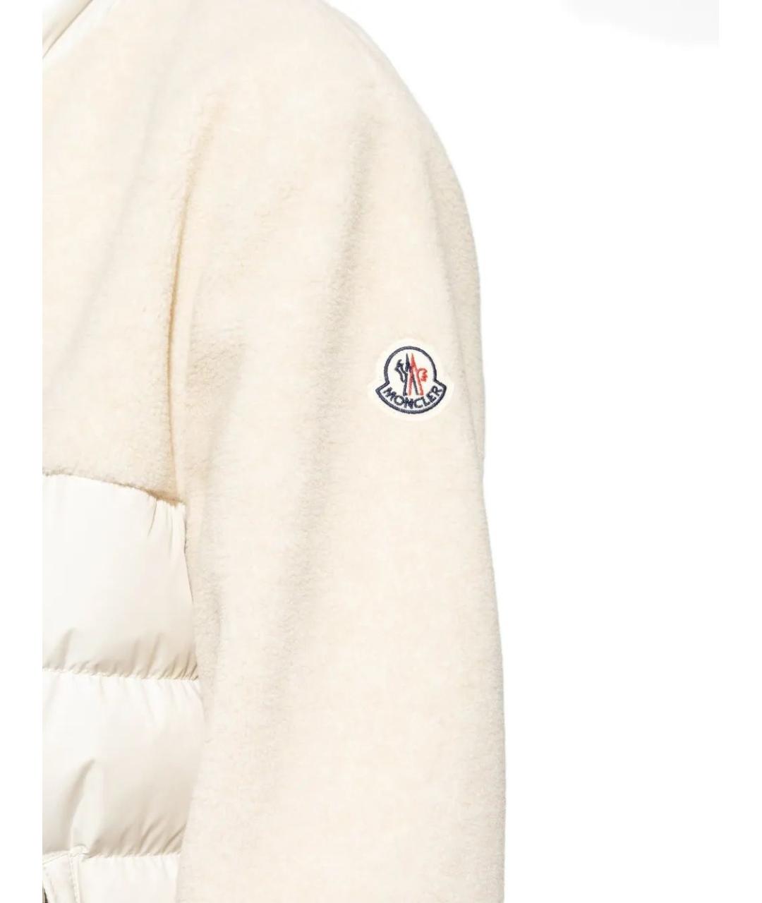 MONCLER Бежевая полиэстеровая куртка, фото 5