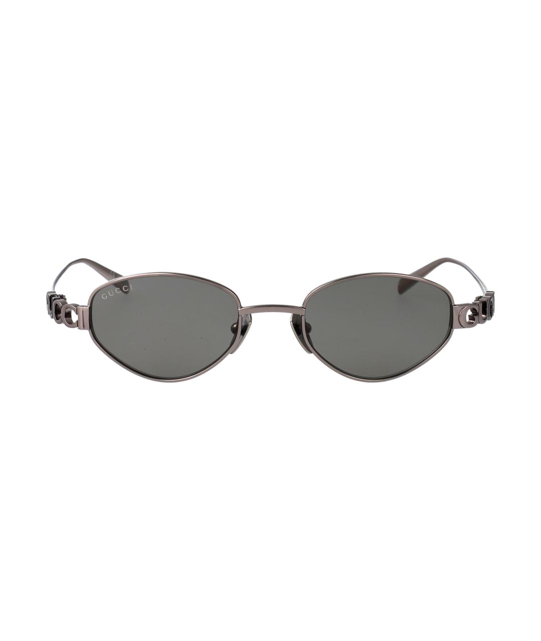 GUCCI Серые металлические солнцезащитные очки, фото 1