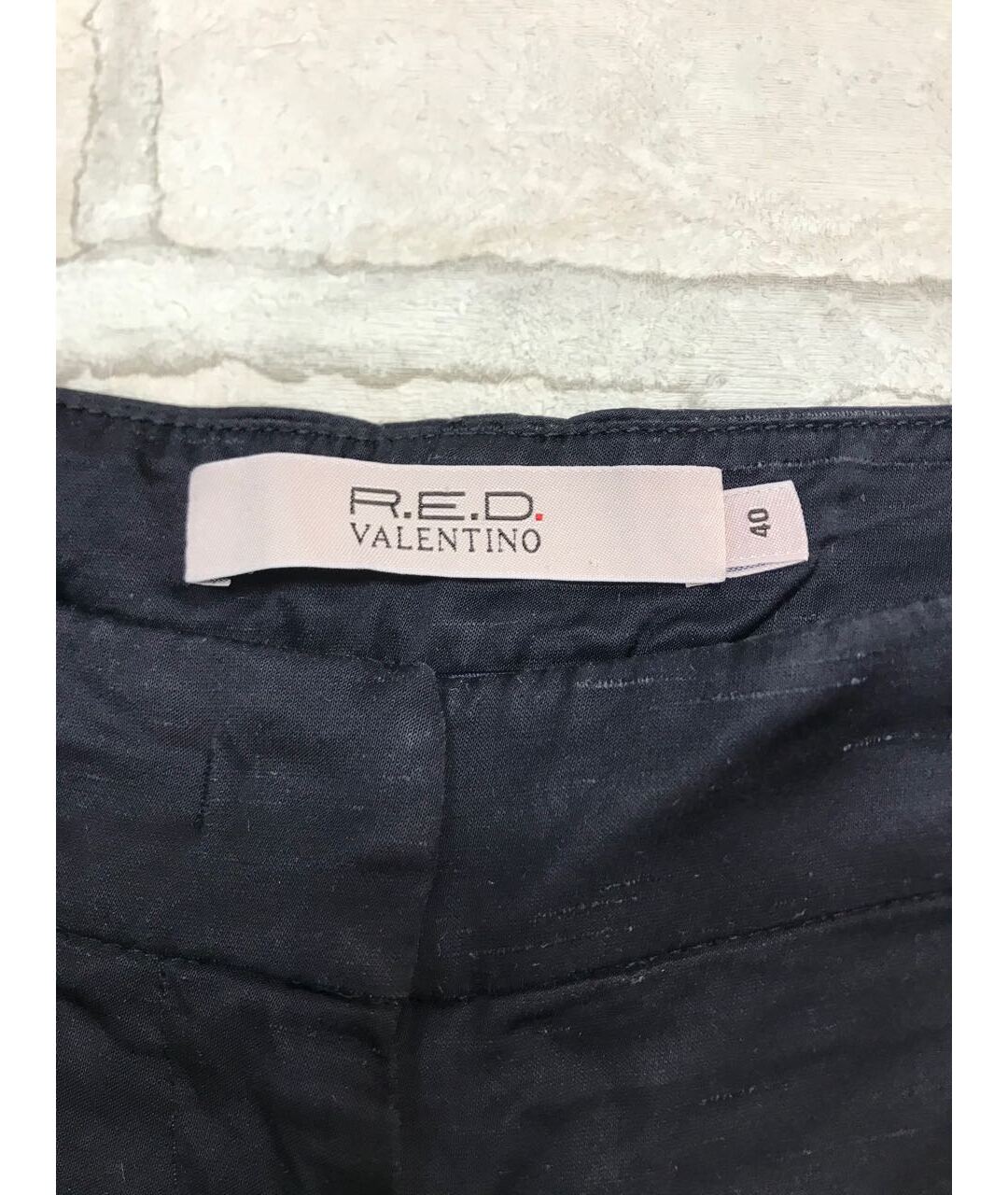RED VALENTINO Синие полиэстеровые шорты, фото 5