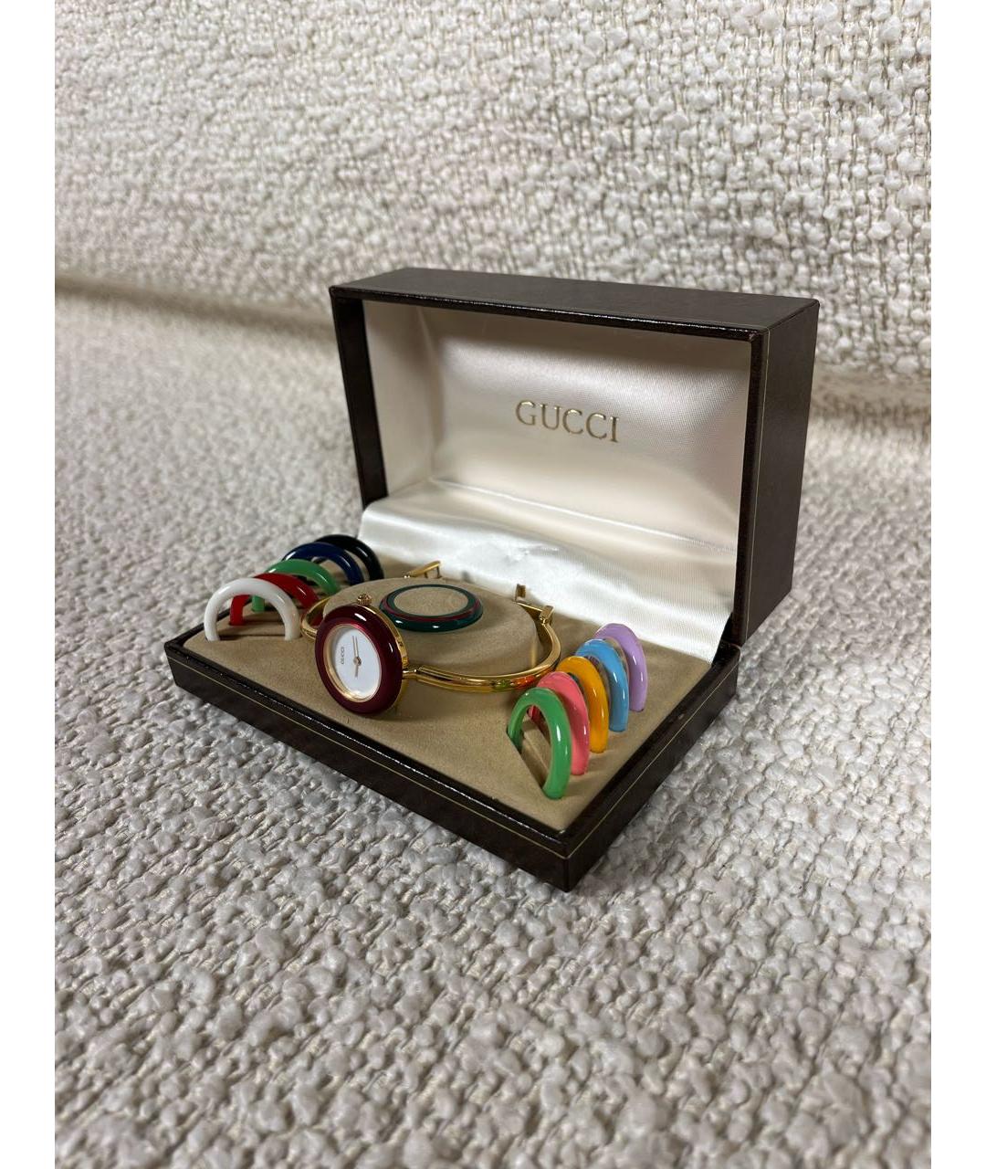 GUCCI Золотые позолоченные часы, фото 5