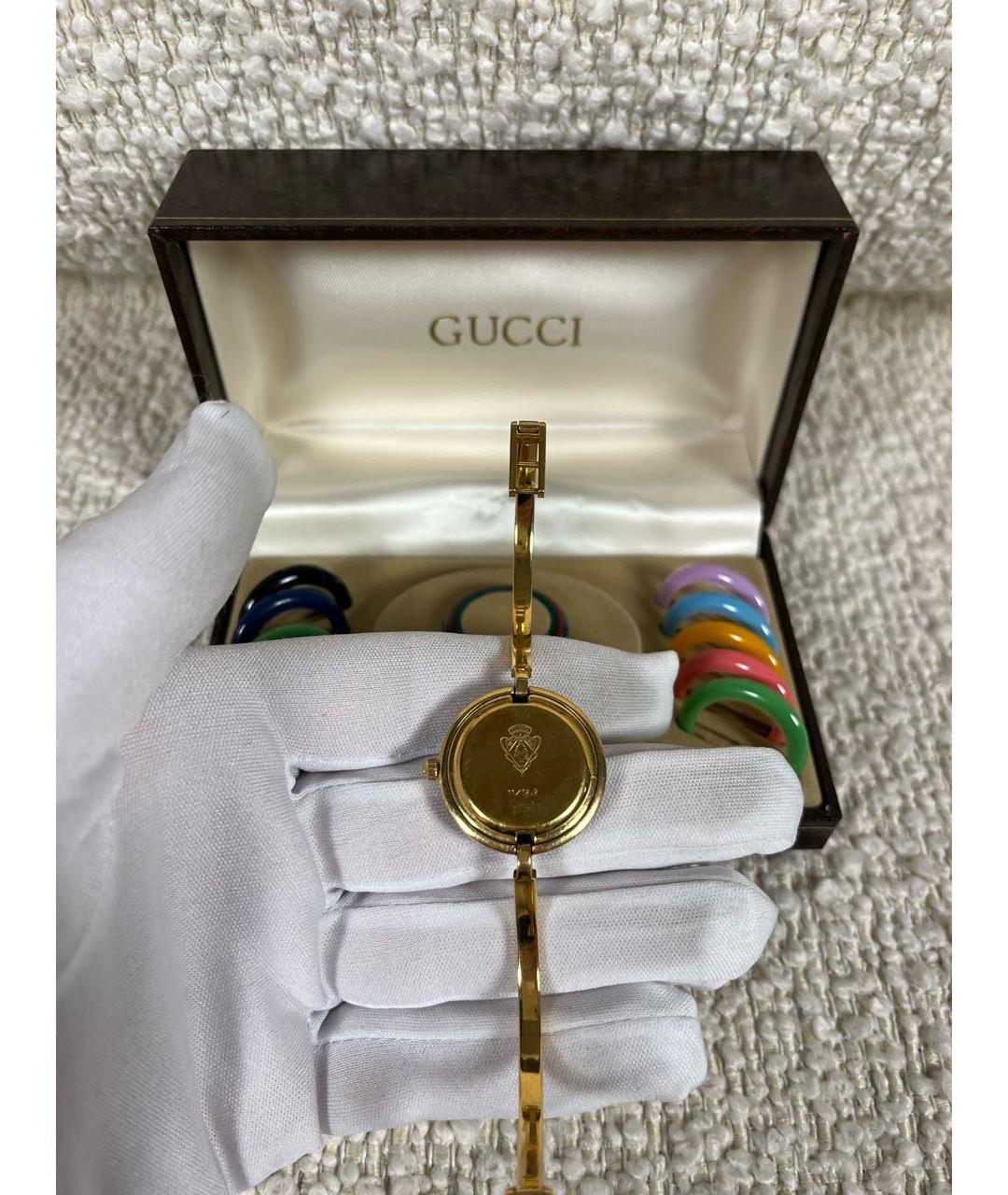 GUCCI Золотые позолоченные часы, фото 3