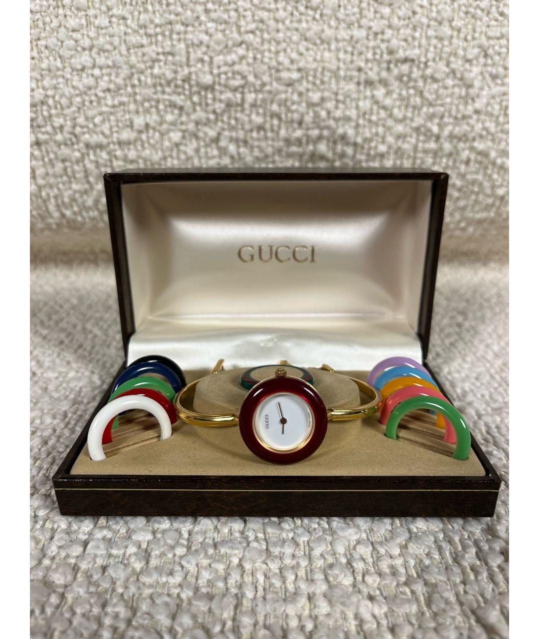 GUCCI Золотые позолоченные часы, фото 9