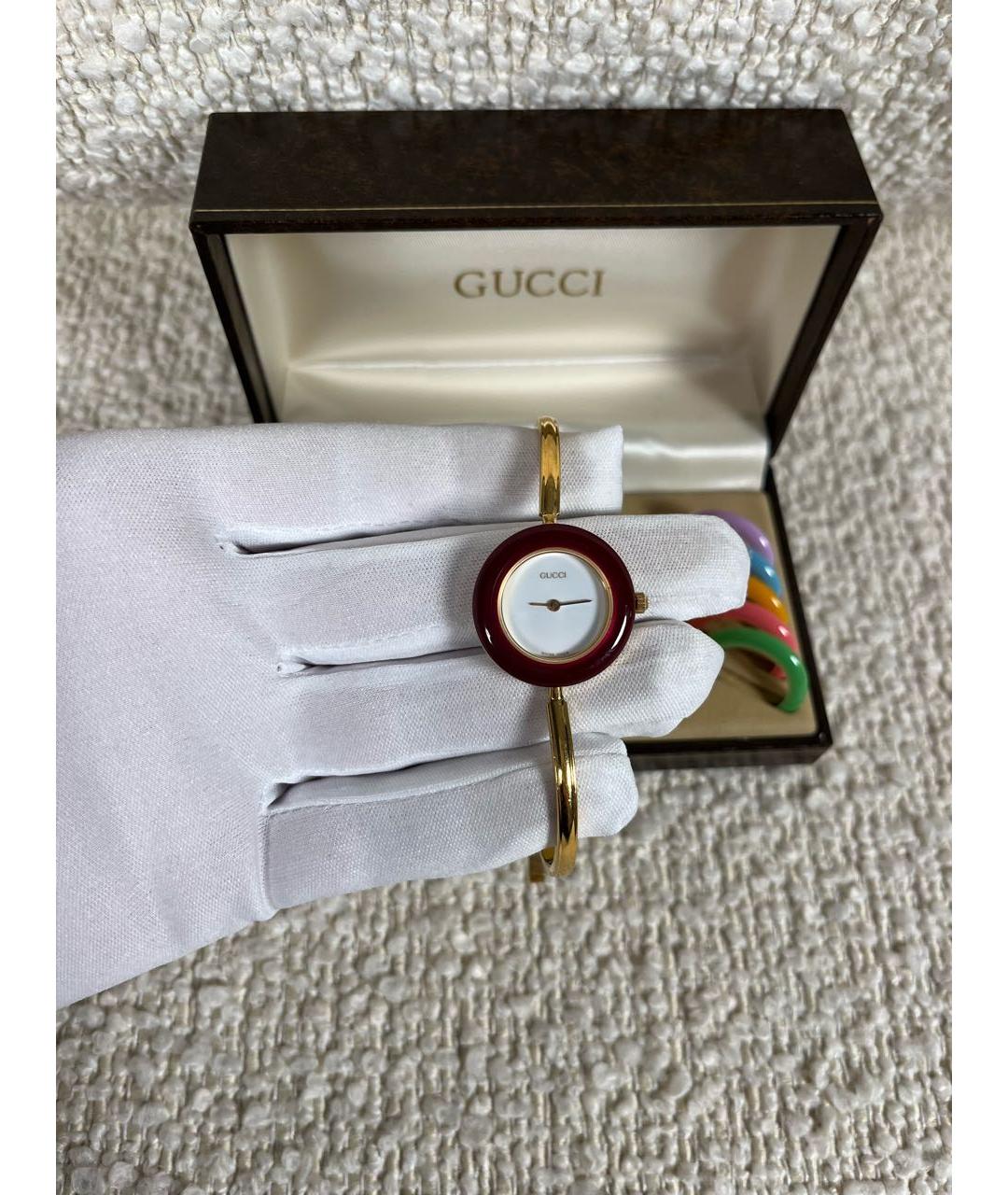 GUCCI Золотые позолоченные часы, фото 2