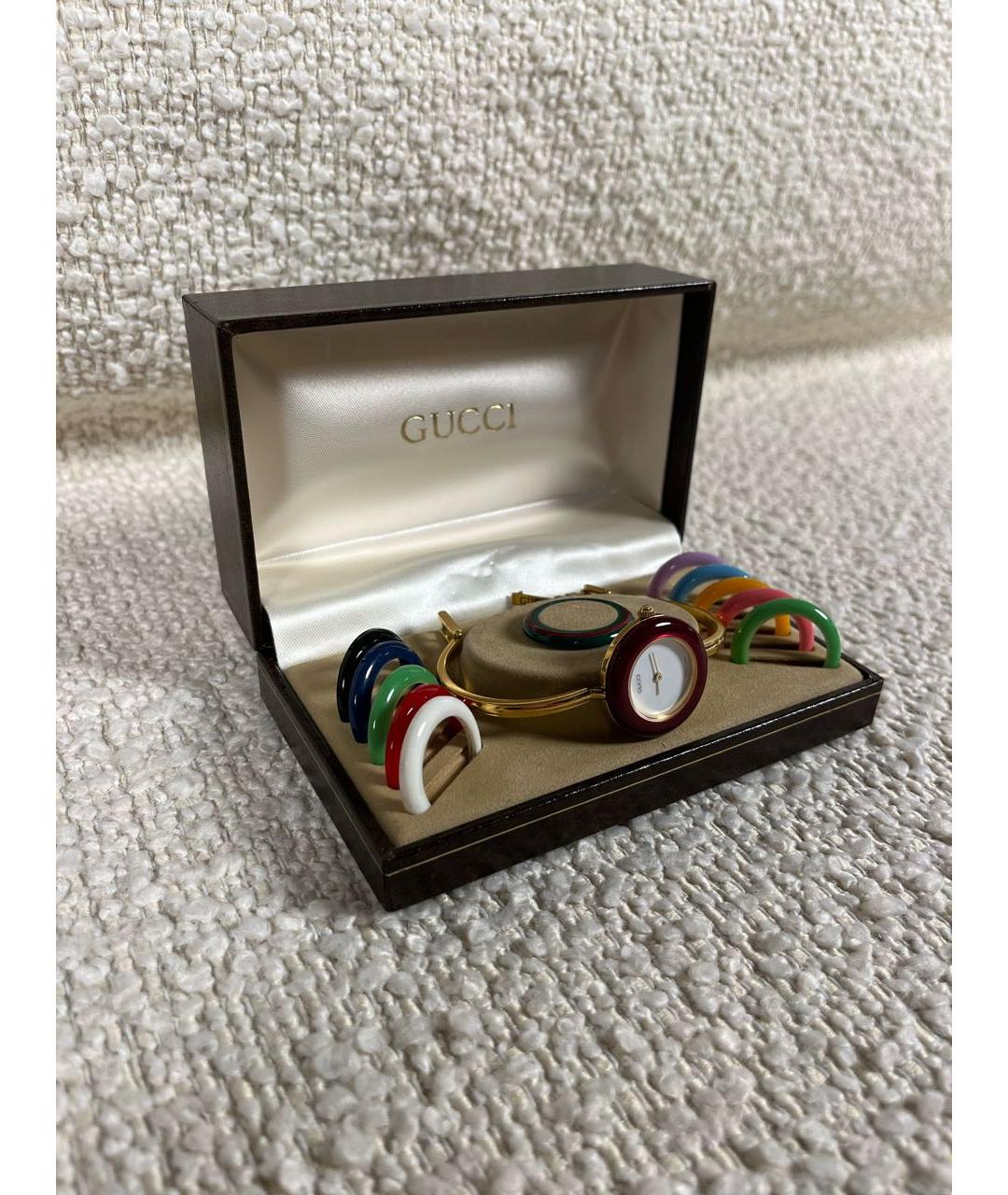 GUCCI Золотые позолоченные часы, фото 4