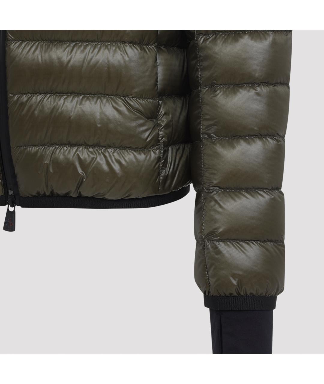 MONCLER Хаки полиэстеровый пуховик, фото 3