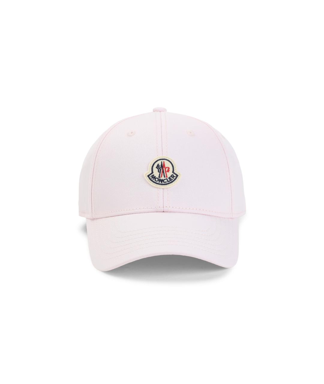 MONCLER Розовая хлопковая кепка, фото 1