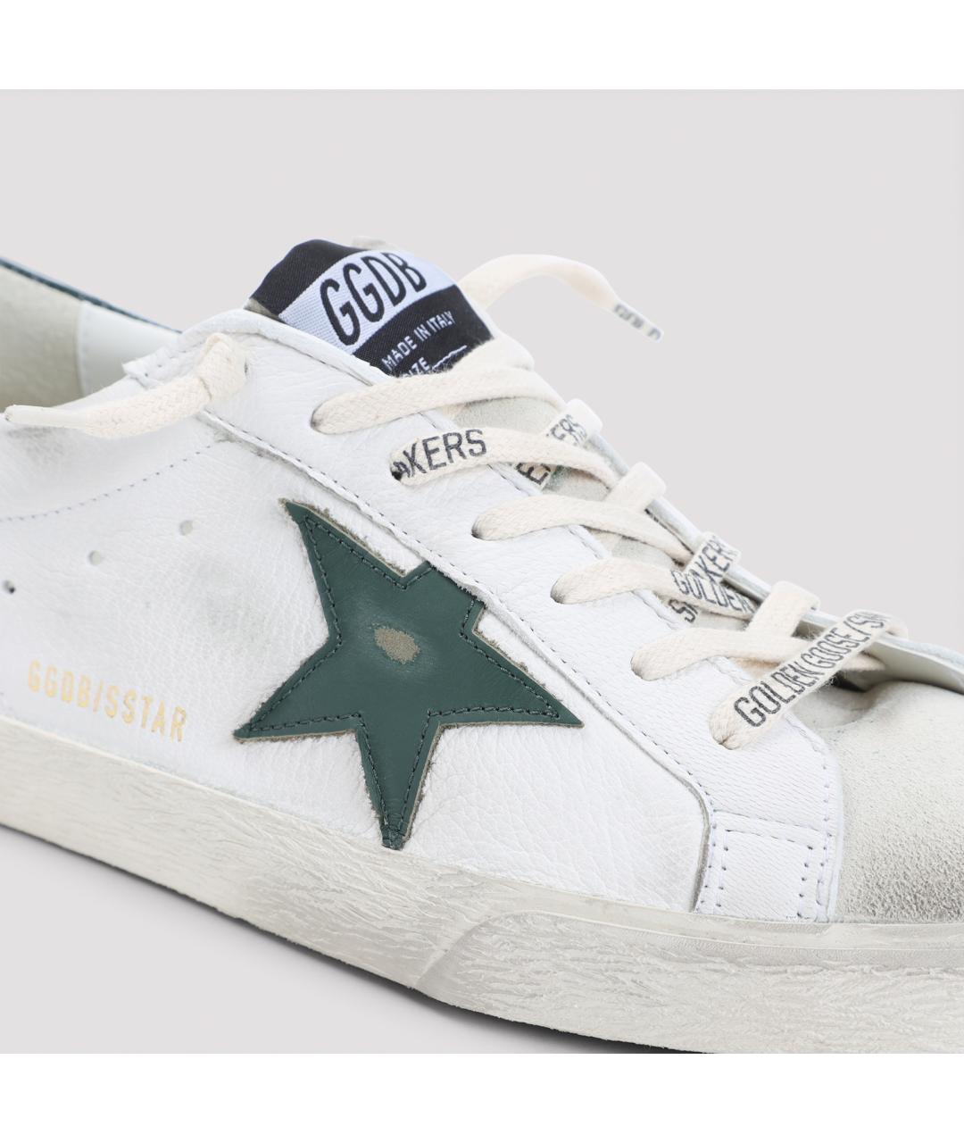 GOLDEN GOOSE DELUXE BRAND Белые кожаные низкие кроссовки / кеды, фото 5