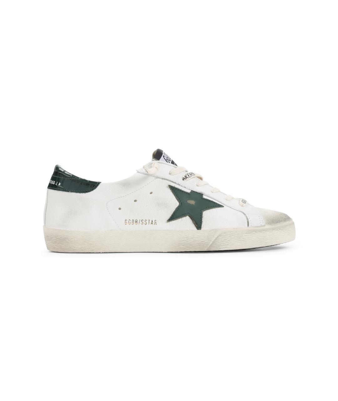 GOLDEN GOOSE DELUXE BRAND Белые кожаные низкие кроссовки / кеды, фото 6