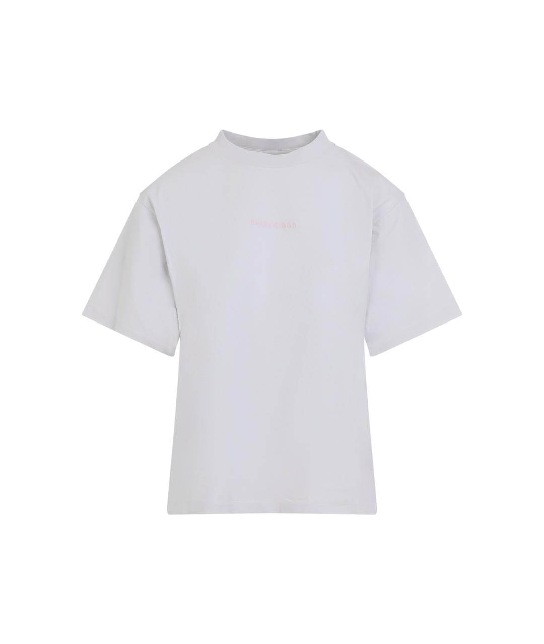 BALENCIAGA Белая хлопковая футболка, фото 1