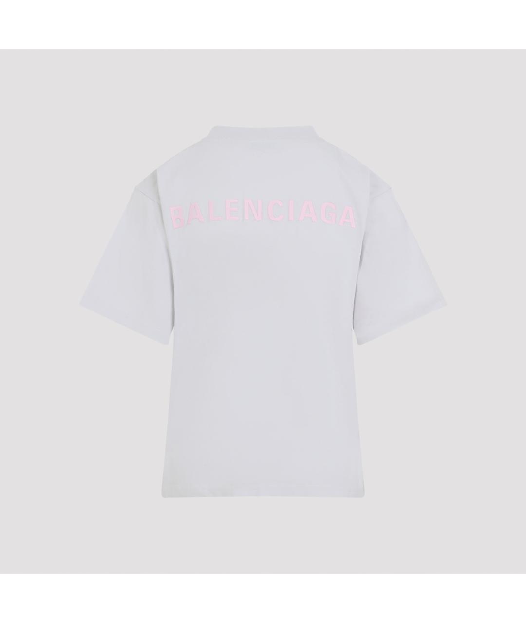 BALENCIAGA Белая хлопковая футболка, фото 3