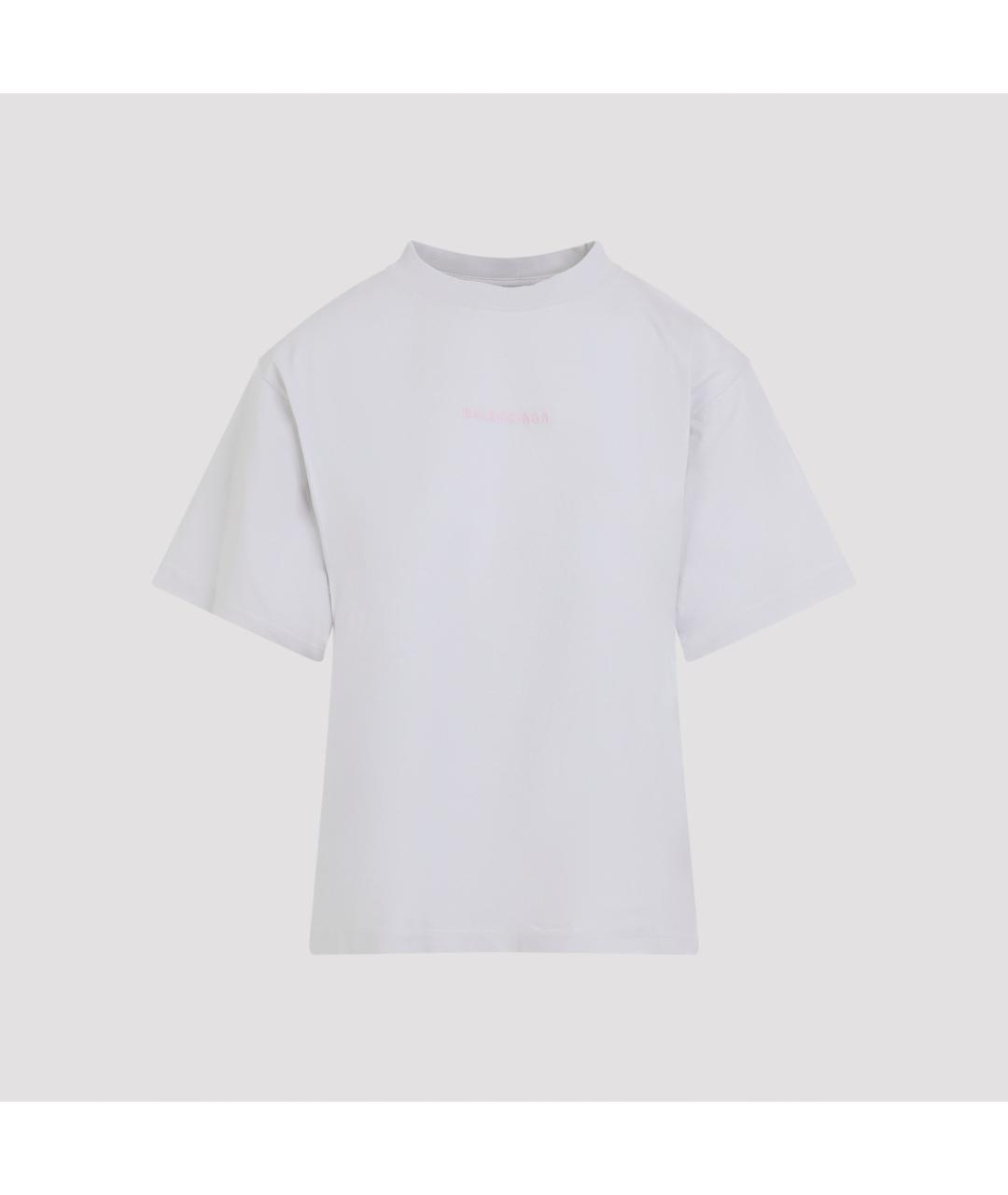 BALENCIAGA Белая хлопковая футболка, фото 2
