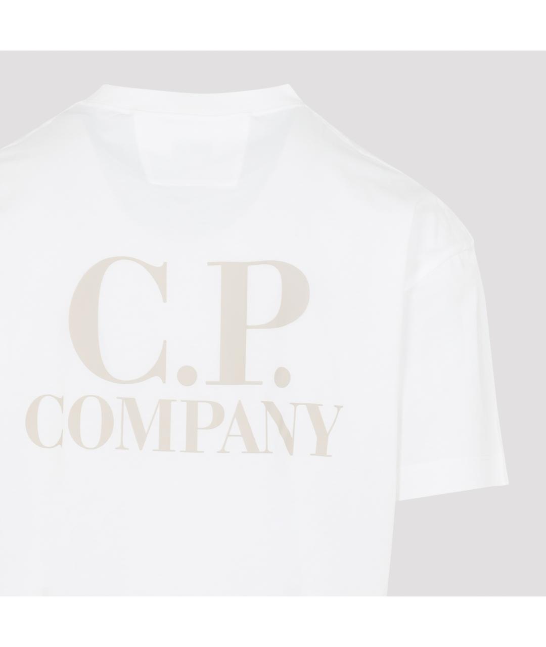 CP COMPANY Белая хлопковая футболка, фото 3