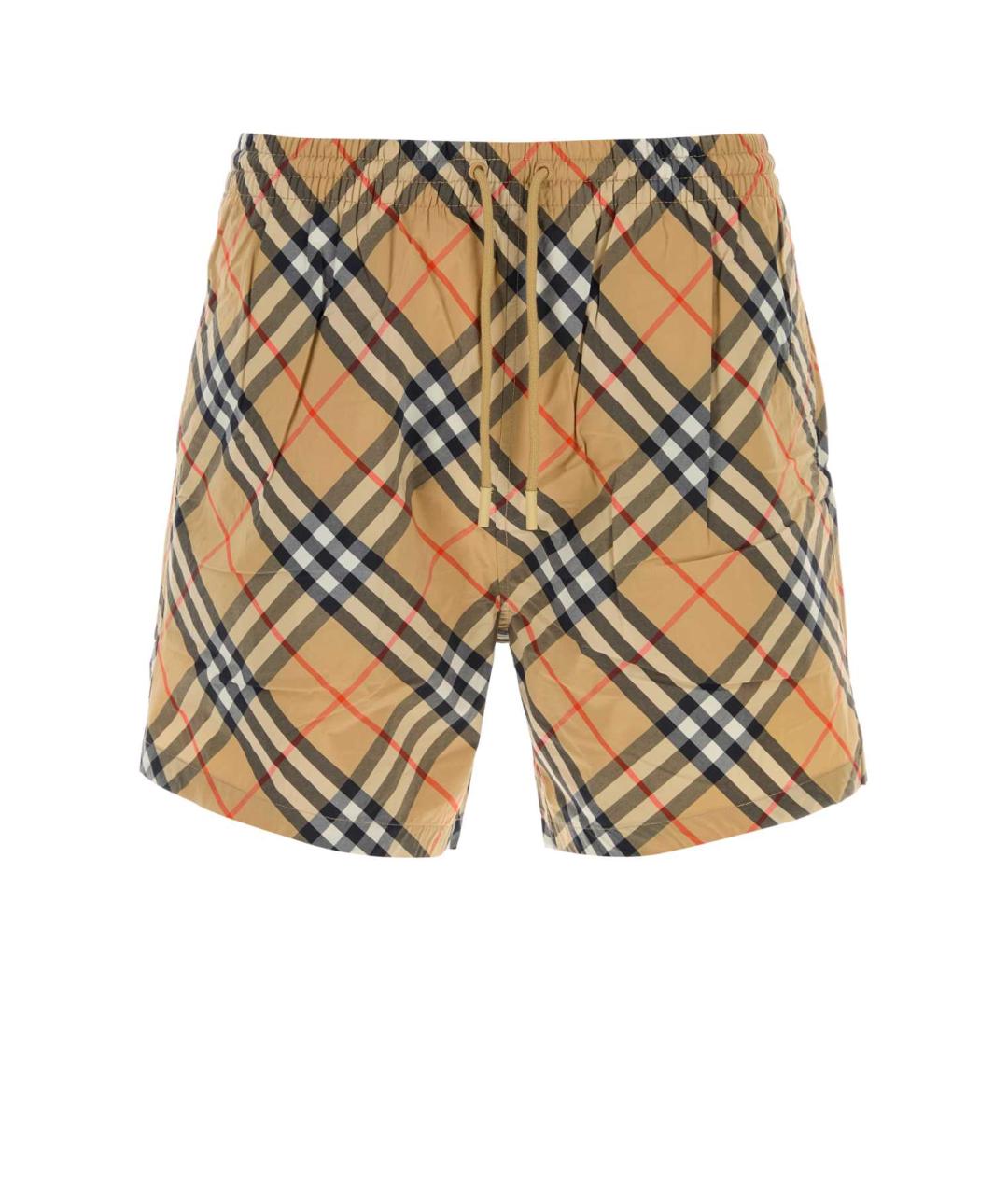 BURBERRY Бежевые полиэстеровые шорты, фото 1