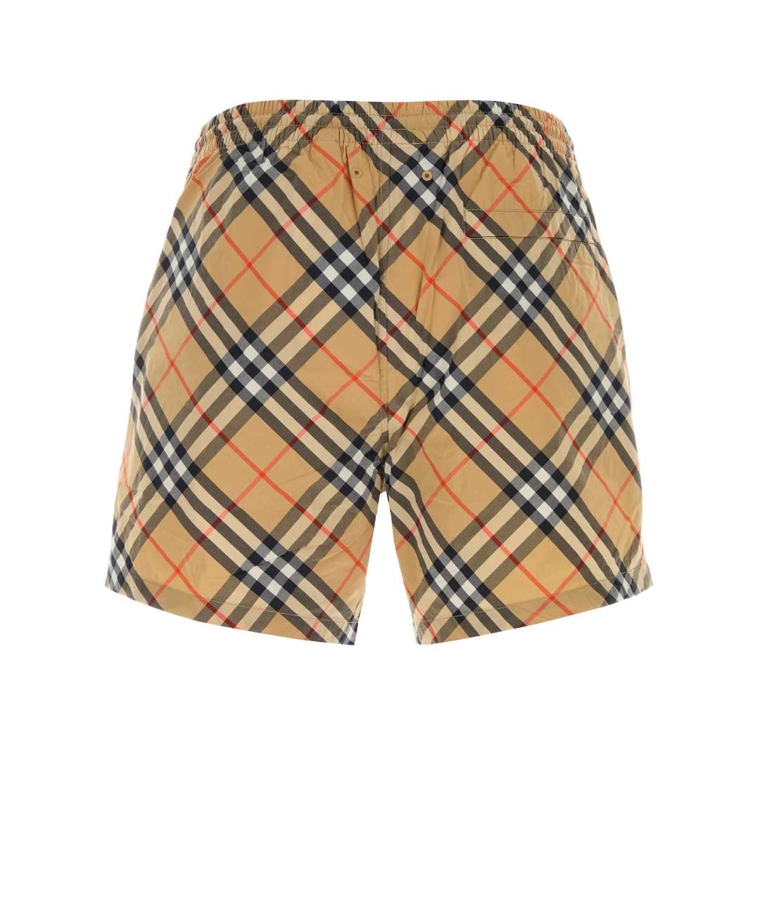 BURBERRY Бежевые полиэстеровые шорты, фото 2