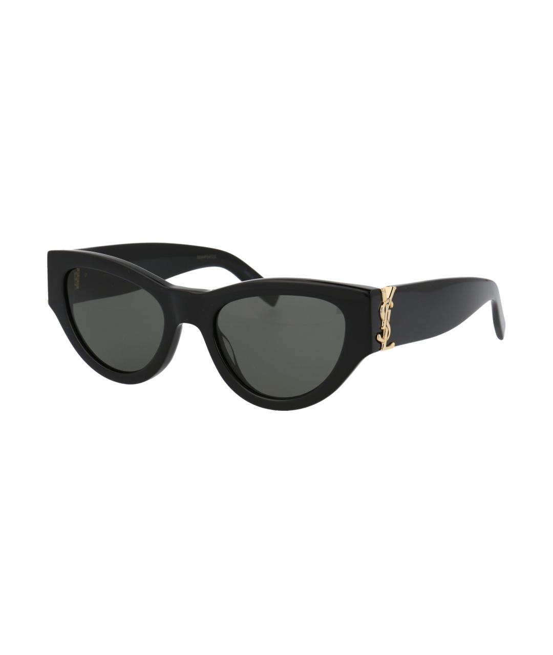 SAINT LAURENT Черные пластиковые солнцезащитные очки, фото 2