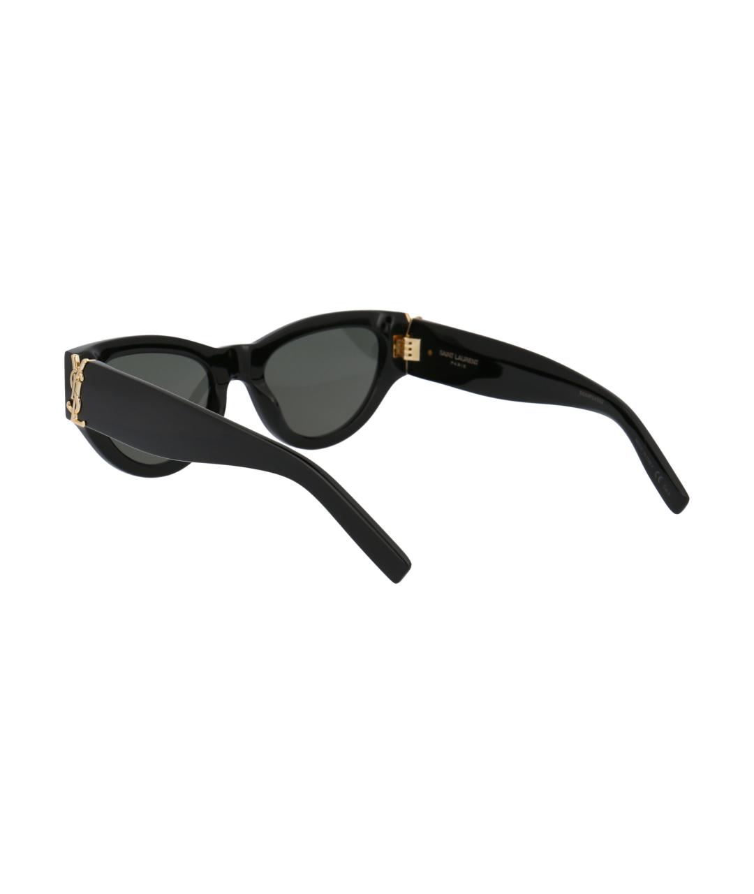 SAINT LAURENT Черные пластиковые солнцезащитные очки, фото 4
