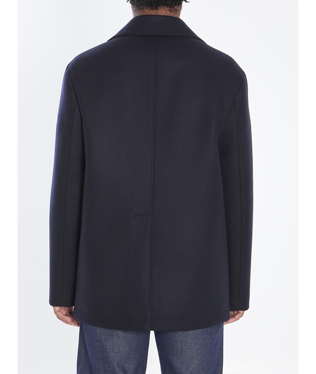GUCCI Темно-синее шерстяное пальто, фото 5