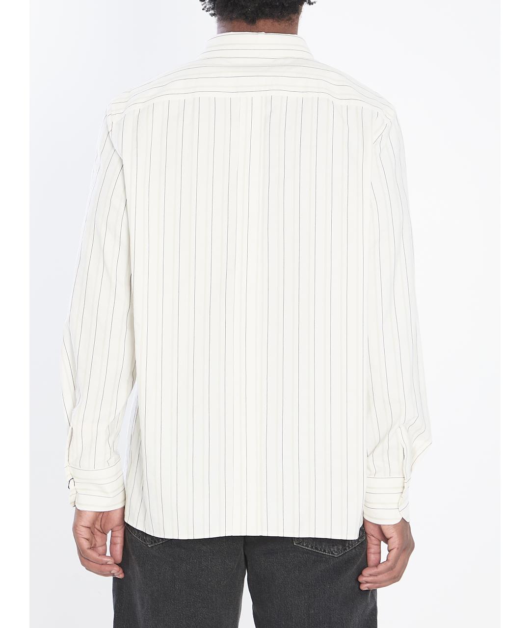 SAINT LAURENT Белая хлопковая кэжуал рубашка, фото 4