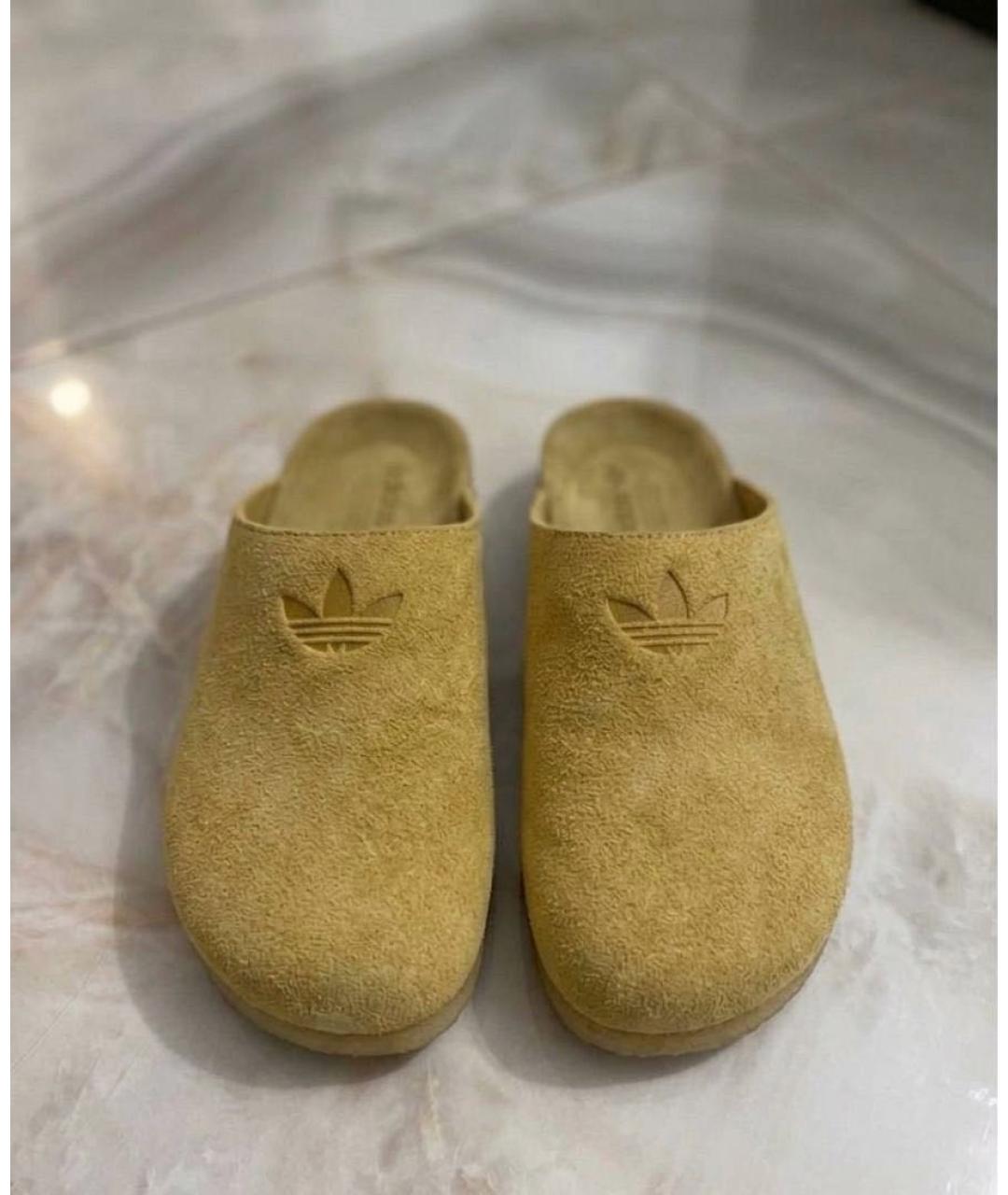ADIDAS Бежевые замшевые лоферы, фото 4