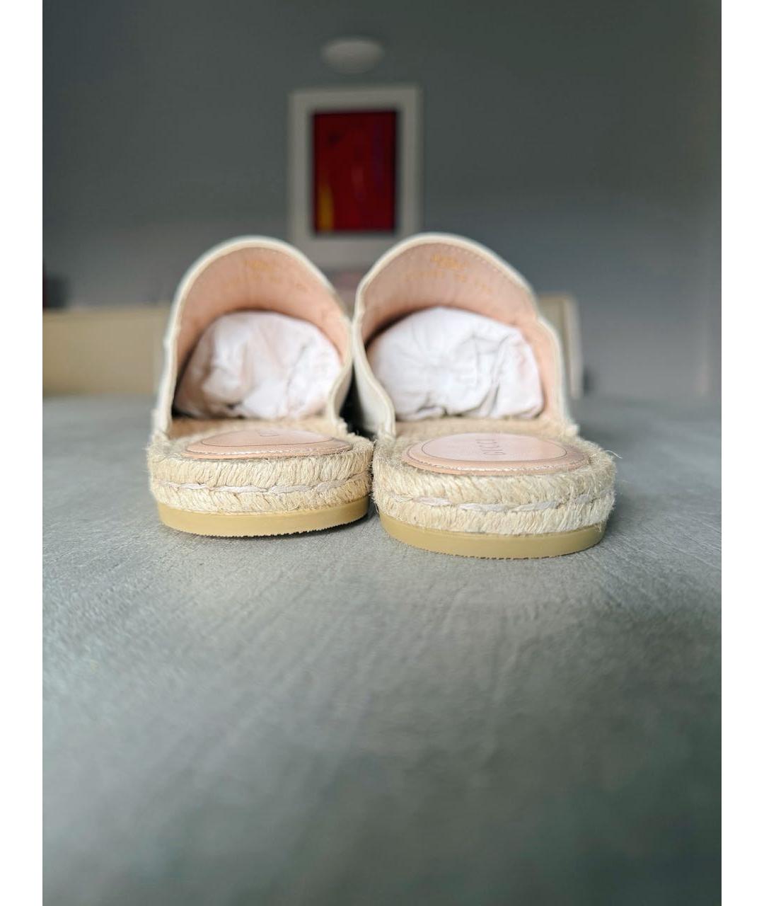 GUCCI Бежевые замшевые мюли, фото 4