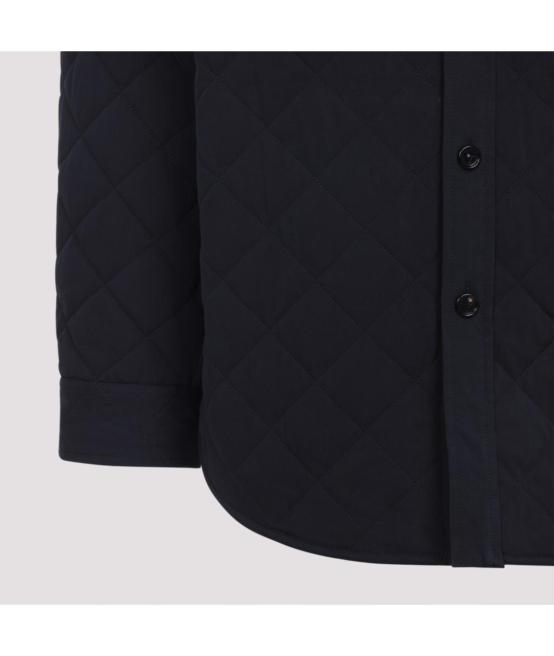 BOTTEGA VENETA Синяя хлопковая кэжуал рубашка, фото 4