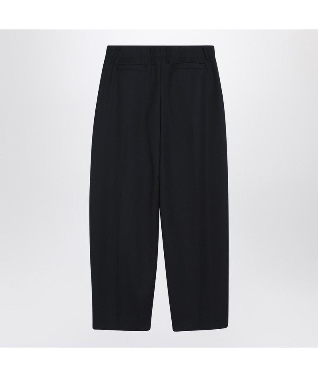 ALEXANDER MCQUEEN Синие шерстяные прямые брюки, фото 2