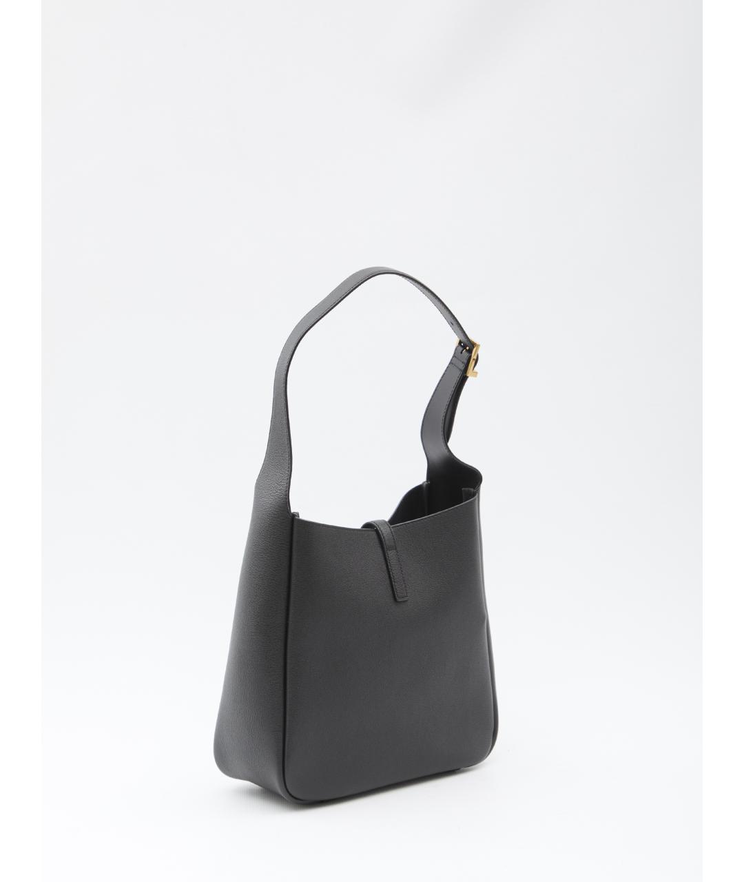 SAINT LAURENT Черная кожаная сумка через плечо, фото 4