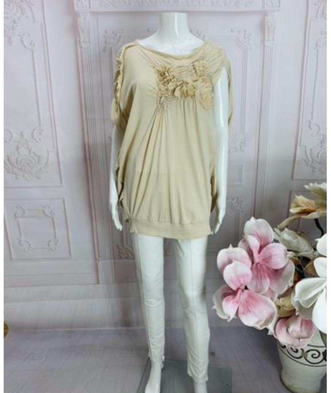 NUDE Бежевая хлопковая блузы, фото 7