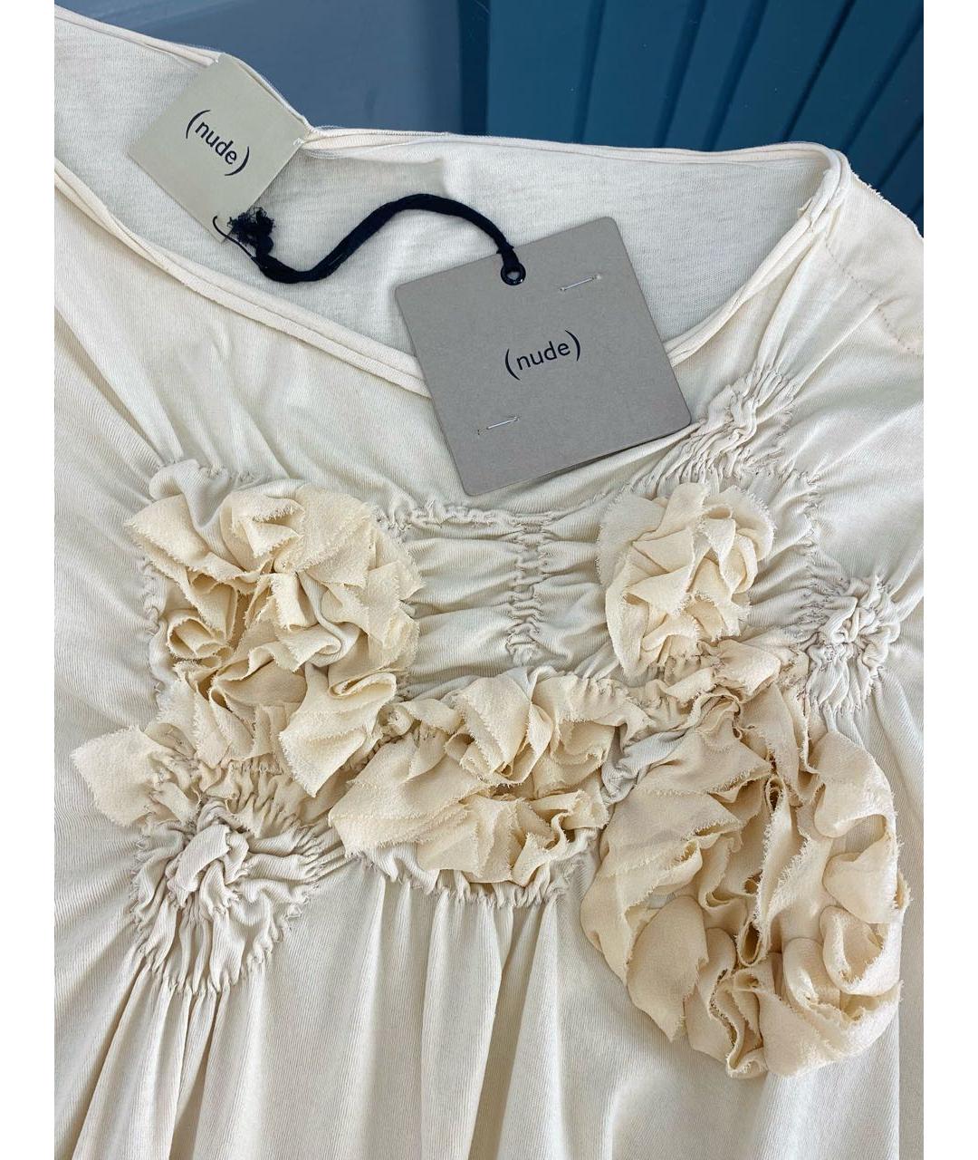 NUDE Бежевая хлопковая блузы, фото 3