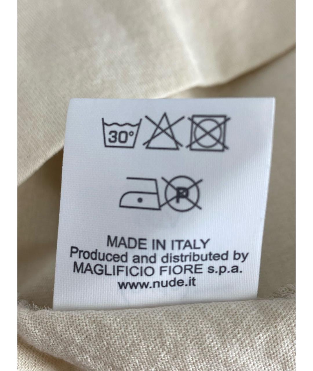 NUDE Бежевая хлопковая блузы, фото 8