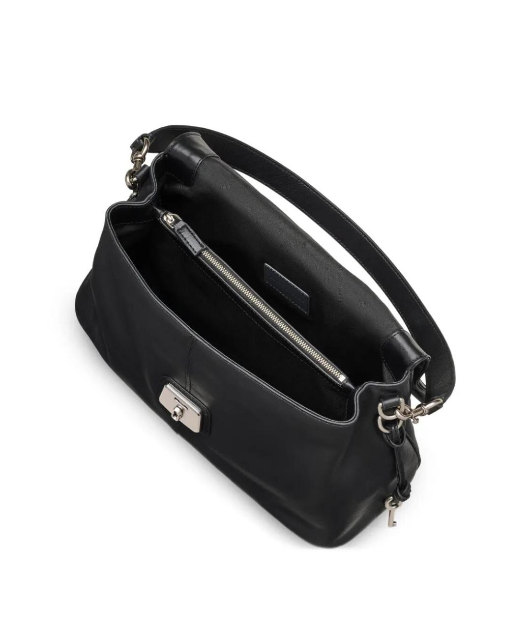 MARC JACOBS Черная кожаная сумка с короткими ручками, фото 5
