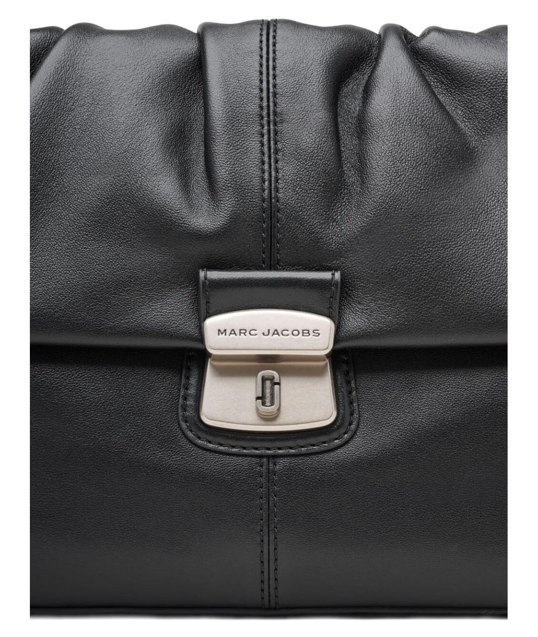 MARC JACOBS Черная кожаная сумка с короткими ручками, фото 2