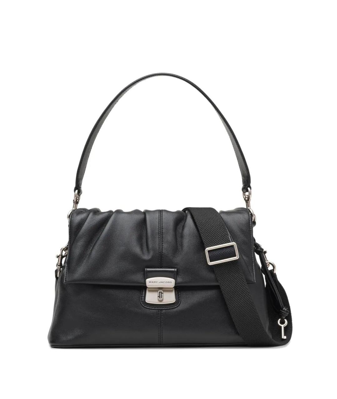MARC JACOBS Черная кожаная сумка с короткими ручками, фото 1