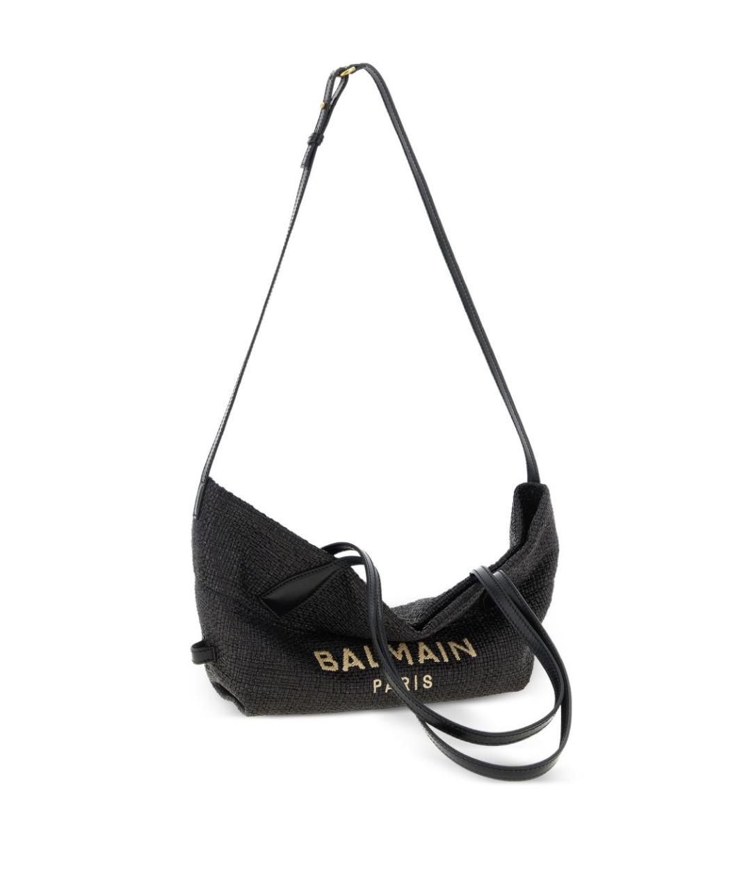 BALMAIN Черная плетеная сумка тоут, фото 3