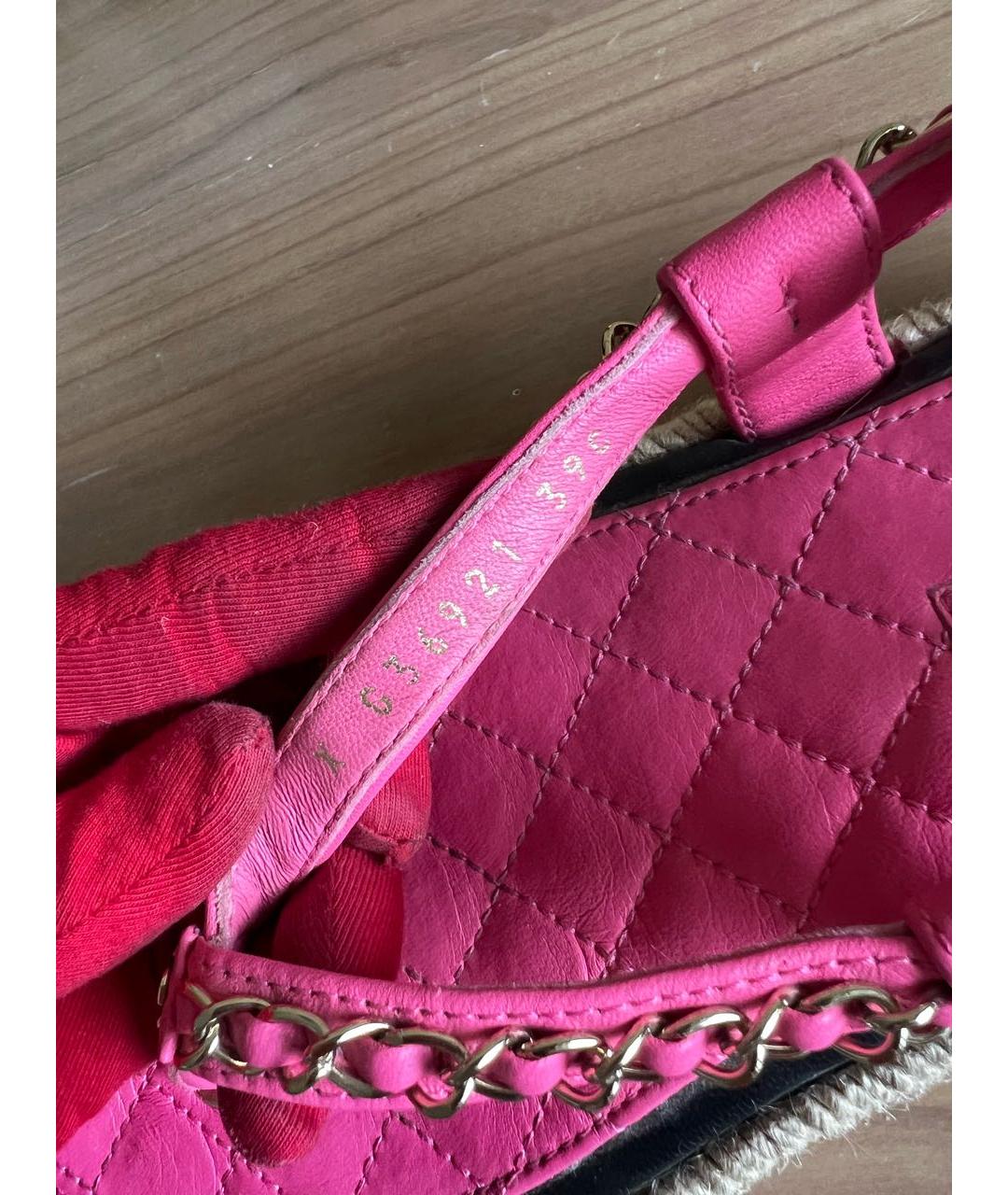 CHANEL Розовые кожаные сандалии, фото 7