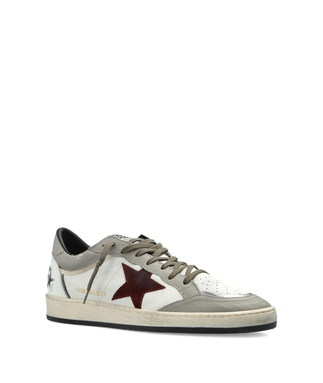 GOLDEN GOOSE DELUXE BRAND Серые кожаные низкие кроссовки / кеды, фото 2