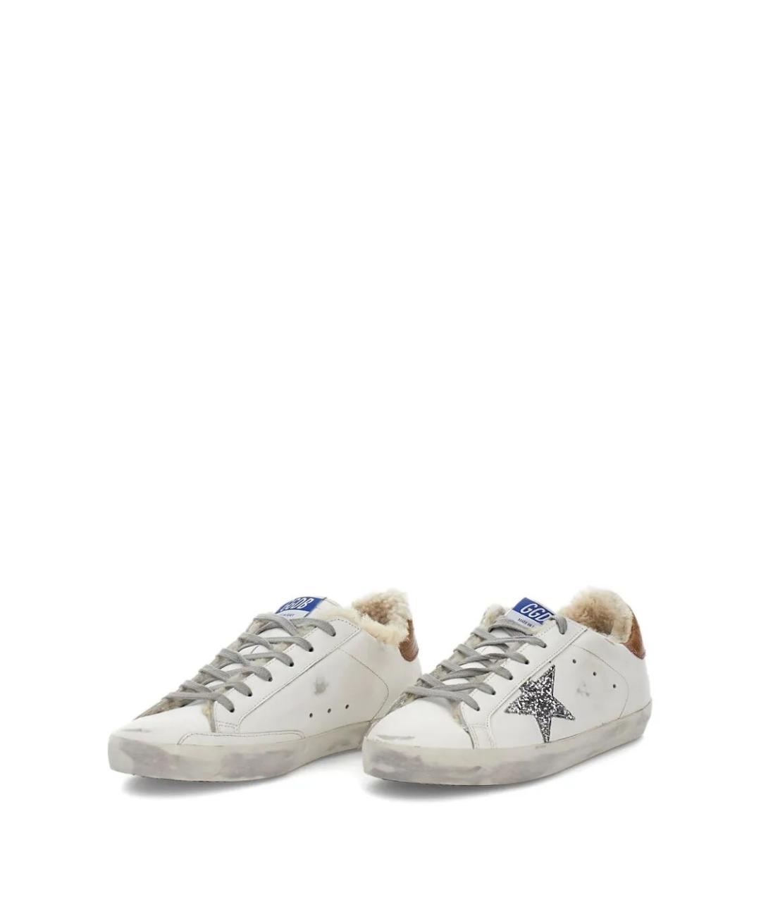 GOLDEN GOOSE DELUXE BRAND Белые кожаные кроссовки, фото 4